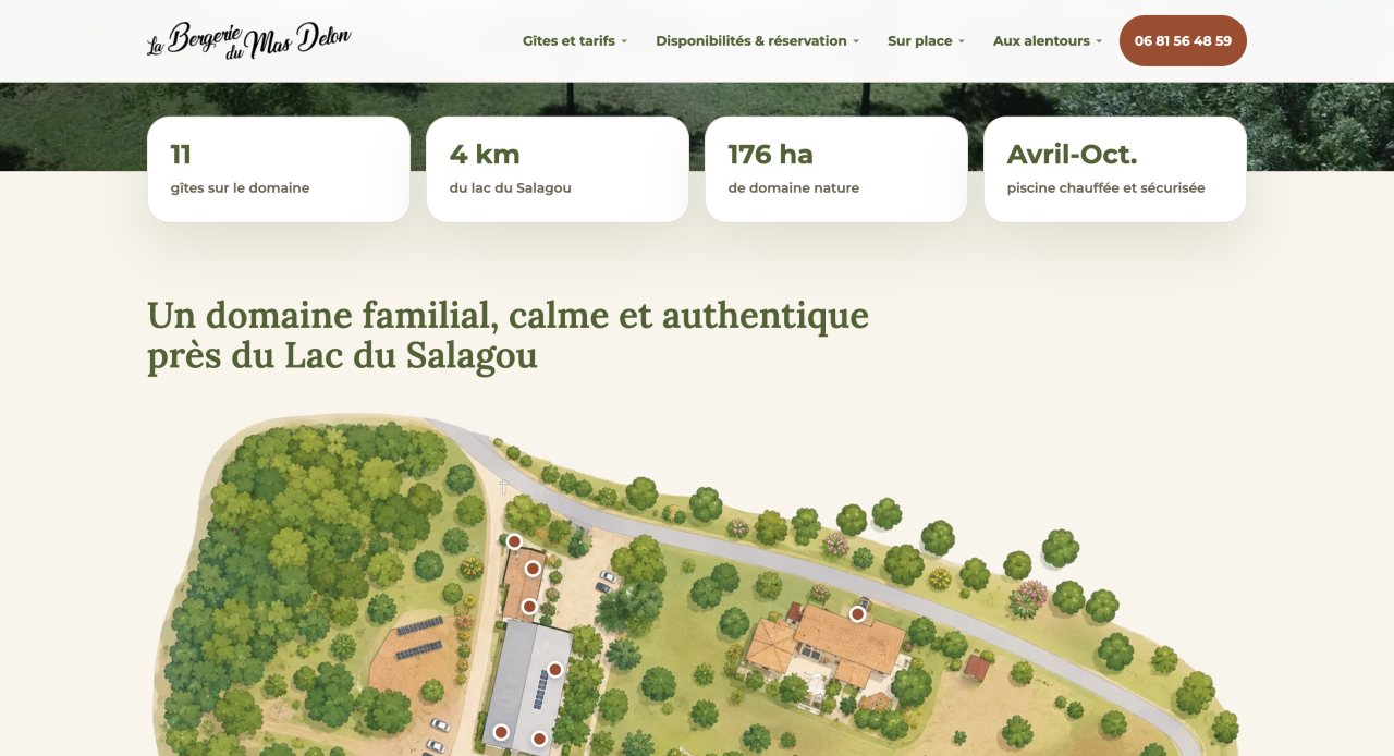 Site de La Bergerie du Mas Delon